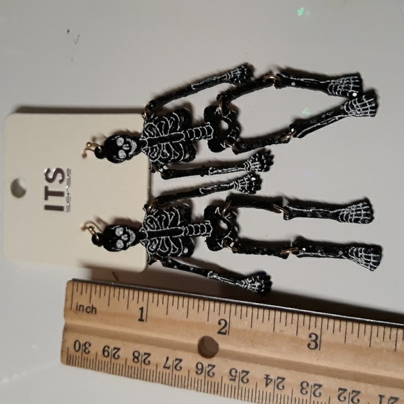 Skeleton wiggly dangle earrings - Picture 5 of 6